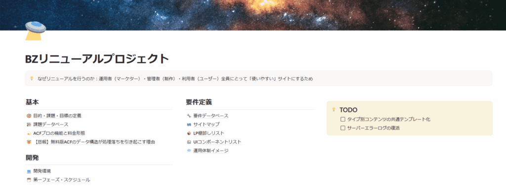 サイト改修基本計画の実績画像